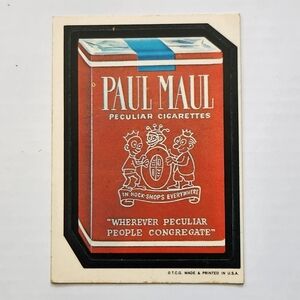 VINTAGE 1973 Topps Wacky Packages Series 1 PAUL MAUL Sticker Short Print Rare
